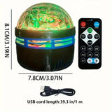 Northern Lights Projector LED Night Light Remote Starry Sky Light Starry Sky Light RGB 7Modes USB Plugin for Kids Room Party KTV