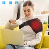 USB Electric Heating Amr Heated Shoulder Brace Wrap Shoulder Massage Support Belt Strap for Arm Shoulder Fitness Brace Keep Warm