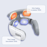 TENS Pulse Back Neck Massage Wireless Smart Sholder Cervical Massager Heating Relief  Pain Muscle Punch Beating Health