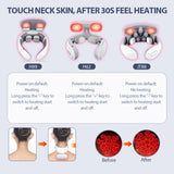 TENS Pulse Back Neck Massage Wireless Smart Sholder Cervical Massager Heating Relief  Pain Muscle Punch Beating Health