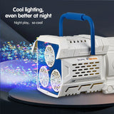 60 Holes Bubble Gun LED Light Electric Automatic Rocket Soap Bubble Machine Toys for Kids Outdoor Wedding Party Children's Gifts