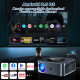 HORLAT LCD Android Projector 25000Lumen LED 4K Smart Home Theater Full HD Auto Focus Native 1080P Bluetooth 5G WiFi Video Beamer