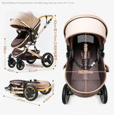 Baby Stroller 3 in 1 Pram Carriages For Newborn Buggy Travel System Multi-function Cart carrinho de bebe 3 em 1 strollers
