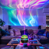 Northern Lights Projector LED Night Light Remote Starry Sky Light Starry Sky Light RGB 7Modes USB Plugin for Kids Room Party KTV