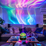 Northern Lights Projector LED Night Light Remote Starry Sky Light Starry Sky Light RGB 7Modes USB Plugin for Kids Room Party KTV