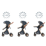Lightweight Baby Stroller 3 in 1 Newborns Travel System Prams Multifunctional High Landscape Baby 4 IN 1 Strollers with Isofix