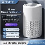 Whole house HEPA air purifier with negative ion and aromatherapy function for formaldehyde and smoke removal