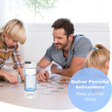 Woman enjoying antioxidant hydrogen-enriched water from ALTHY bottle