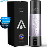 ALTHY H2-005 Hydrogen Water Generator Bottle with DuPont SPE+PEM tech and gift box packaging