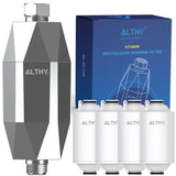 ALTHY Vitamin C Shower Filter with 4 Replacement Cartridges