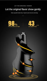 "Detailed view of the double-wing spiral auger used for cold-press extraction.