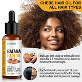 Instructions for using Batana hair oil for all hair types with massage and daily care