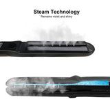 Steam release technology with ceramic plates for moisture retention and shine