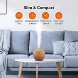 Compact round humidifier for living room with cool mist