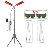 Accessories bundle for dual-panel infrared red light therapy setup with 2 goggles and dual hanging sets