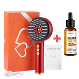 EMS scalp massager comb with Batana oil and packaging accessories