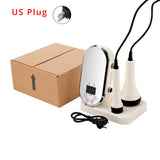 US plug version of the RF & EMS facial and body device with two wands, adapter and box.