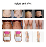 Before and after results of using EMS slimming machine for fat reduction and muscle toning.