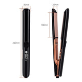 MADAMI flat iron size dimensions with 282mm length and 25mm ceramic plates