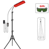 Red light therapy accessory pack including protective goggles and hanging wire set
