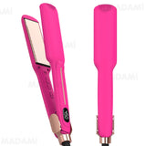 Flat iron showing 1.5-inch wide titanium plate and feature icons including auto shut-of