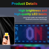 Close-up of ultra-bright RGB LED pixel panel showcasing vivid colors and high-quality materials for scrolling text or animations
