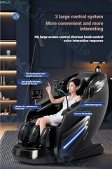 Full Body Massage Chair in White for Home Use – Heat Therapy, Reclining & Zero Gravity