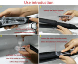 Step-by-step instructions on how to fill the steam chamber for the hair straightener