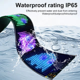 Waterproof IP65-rated RGB LED matrix panel – floating in water to show durability for outdoor or automotive applications