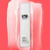 K18 Hair Mask 150ml on red and pink background – advanced damage repair treatment