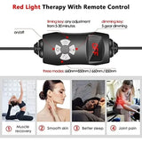 Single infrared red light therapy panel mounted on adjustable stand for personal use