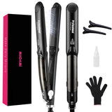 madami steam hair straightener full set with pink and black gift box