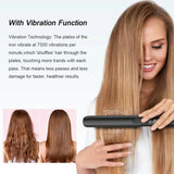 MADAMI flat iron features including ceramic plates, 360° swivel cord, anti-scald design, ion outlet