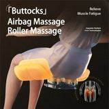 Buttocks massage feature with airbags and roller system on full body chair