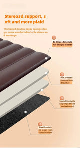Multi-layer massage cushion material breakdown: PU leather, sponge, insulation, and silk cloth