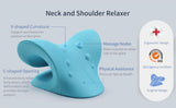 Massage nodes and ergonomic V-shaped curvature of cervical pillow explained in diagram