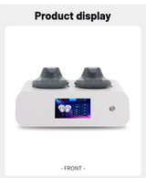 Front view of console with two applicators and touchscreen under “Product display – Front”