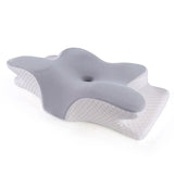 Butterfly-shaped orthopedic neck pillow with ergonomic curve