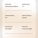Technical Specifications of P9 Wireless Bluetooth Headphones โ Working Time, Range, Frequency