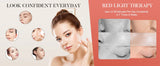 Before and after face results using red light therapy – smooth, glowing skin
