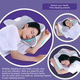 Side and back sleeping with ergonomic butterfly cervical pillow