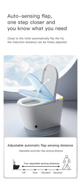 Dual waterway flushing system in smart toilet for body wash and toilet flush separation.