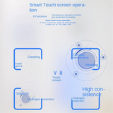 Smart touchscreen hydrogen kettle with V8 interface β modes for cleaning, heating, and consistent hydrogen production
