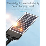 Solar charging panel on W789 street light – top view absorbing sunlight