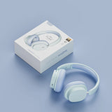 SY-T2 Wireless Headphones in cream white โ Foldable design with 50ms ultra-low latency and immersive spatial sound