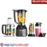 1500W blender and food processor system with 64 oz pitcher, two personal cups, and processor bowl