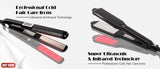 ultrasonic and infrared hair straightener with cold hair care technology