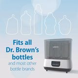 Bottle sterilizer fits all Dr. Brown’s bottles and most other baby bottle brands