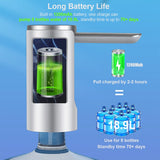 Long battery life water pump with 1200mAh capacity – dispenses up to 8 full 18.9L bottles per charge