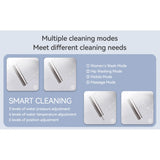 Multiple cleaning modes with adjustable water pressure, temperature, and nozzle position